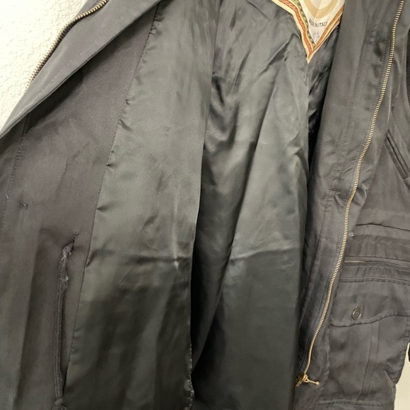 Vintage Vivaldi Made In Italy Silk Drop Waist Oversize Trench Coat Jacket - Picture 7 of 12